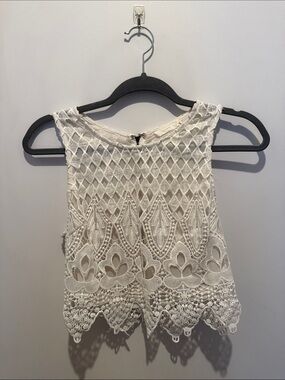 Lush Cream Crochet Lace Camisole